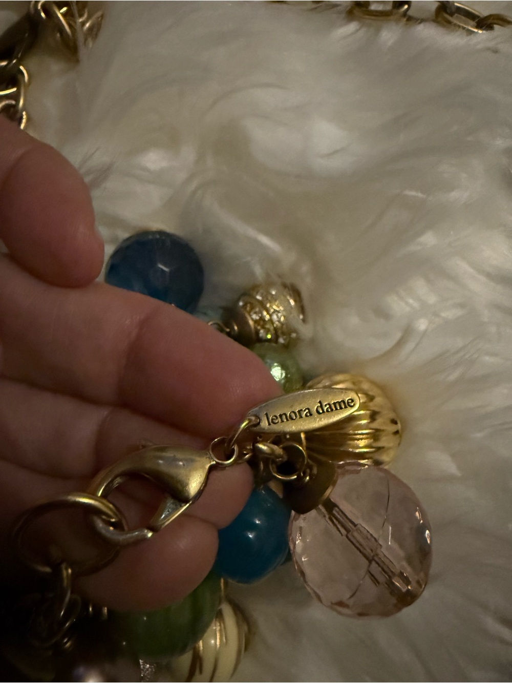 Colorful Animal Charm Statement Necklace - Gold Chain - Picture 4 of 5